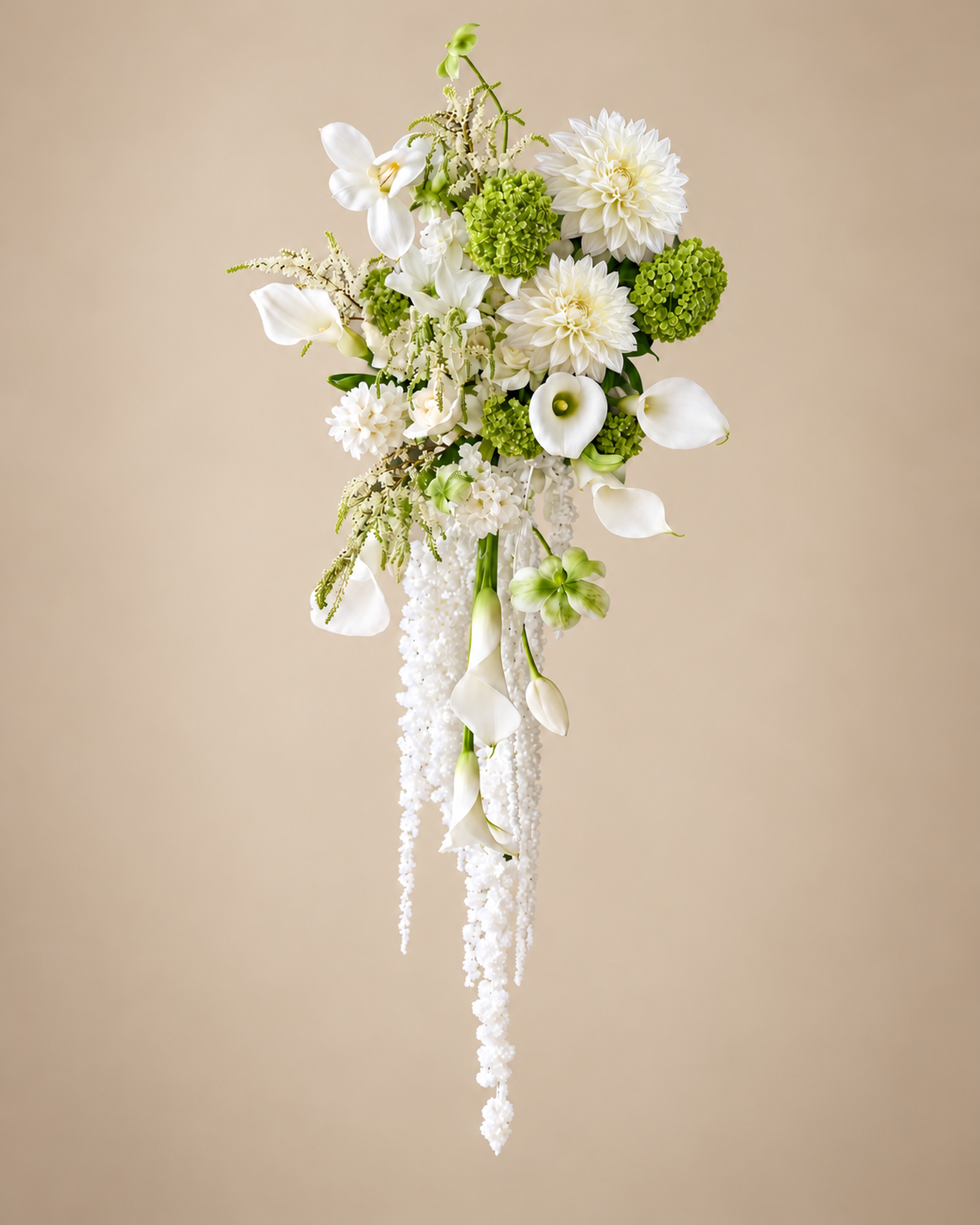 White & Green wedding flowers
