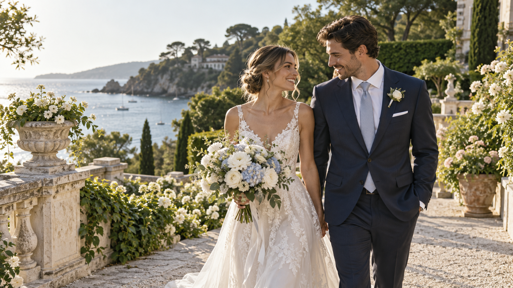 Summer Weddings wedding celebration with a seasonal bridal bouquet